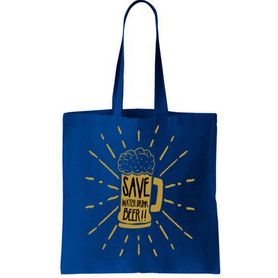 Save Water Beer Graffiti Art Protest Cute Gift Tote Bag