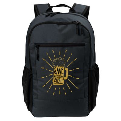 Save Water Beer Graffiti Art Protest Cute Gift Daily Commute Backpack