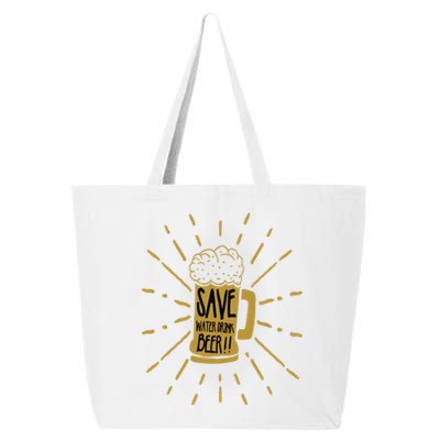 Save Water Beer Graffiti Art Protest Cute Gift 25L Jumbo Tote