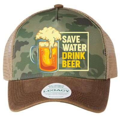 Save Water Beer Cute Gift Legacy Tie Dye Trucker Hat