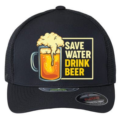 Save Water Beer Cute Gift Flexfit Unipanel Trucker Cap