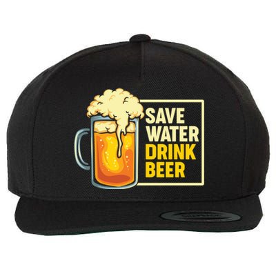 Save Water Beer Cute Gift Wool Snapback Cap