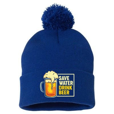 Save Water Beer Cute Gift Pom Pom 12in Knit Beanie