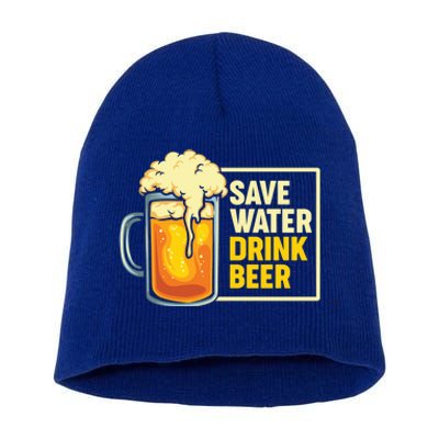 Save Water Beer Cute Gift Short Acrylic Beanie