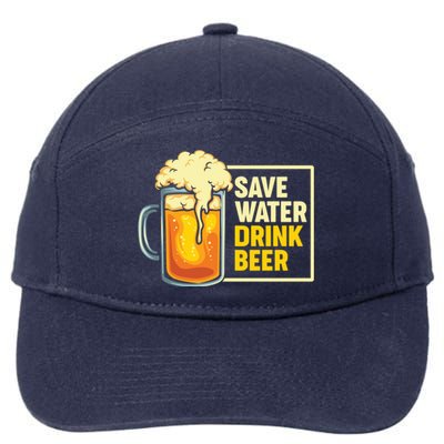 Save Water Beer Cute Gift 7-Panel Snapback Hat