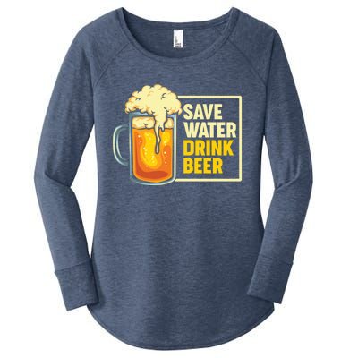 Save Water Beer Cute Gift Women's Perfect Tri Tunic Long Sleeve Shirt