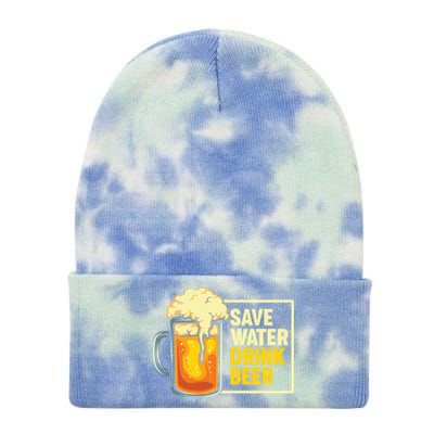 Save Water Beer Cute Gift Tie Dye 12in Knit Beanie