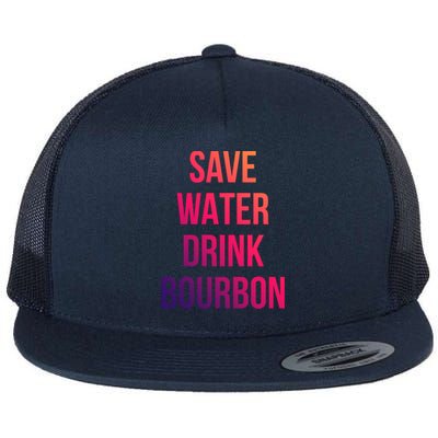 Save Water Bourdon Lover Gift Flat Bill Trucker Hat