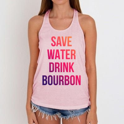 Save Water Bourdon Lover Gift Women's Knotted Racerback Tank