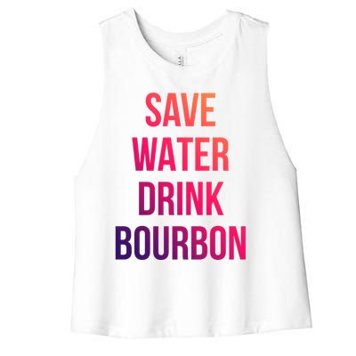 Save Water Bourdon Lover Gift Women's Racerback Cropped Tank