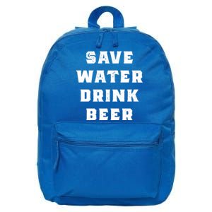 Save Water Beer Funny Great Gift 16 in Basic Backpack