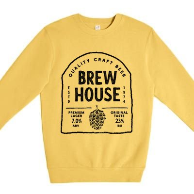 Save Water Beer Brew House Quality Craft Estd 1974 Meaningful Gift Premium Crewneck Sweatshirt