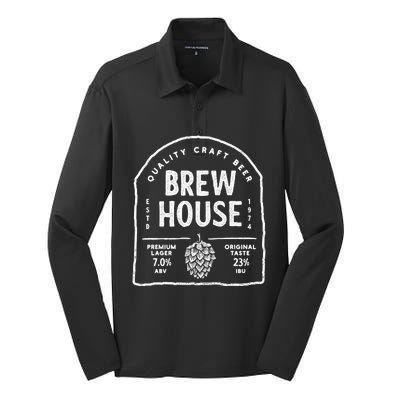 Save Water Beer Brew House Quality Craft Estd 1974 Meaningful Gift Silk Touch Performance Long Sleeve Polo