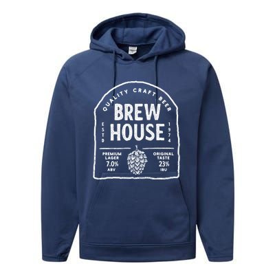 Save Water Beer Brew House Quality Craft Estd 1974 Meaningful Gift Performance Fleece Hoodie