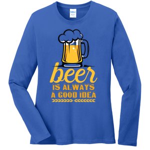 Save Water Beer Meaningful Gift Ladies Long Sleeve Shirt