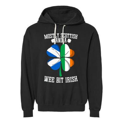 Scottish Wee Bit Irish Scotland St Patricks Day Gifts Flag Garment-Dyed Fleece Hoodie