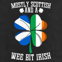 Scottish Wee Bit Irish Scotland St Patricks Day Gifts Flag 7 Panel Mesh Trucker Snapback Hat