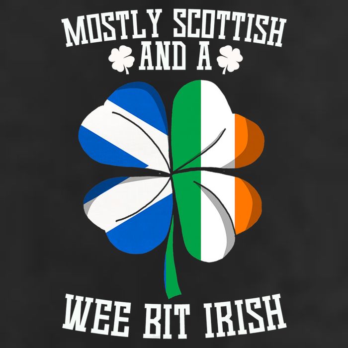 Scottish Wee Bit Irish Scotland St Patricks Day Gifts Flag 7 Panel Mesh Trucker Snapback Hat