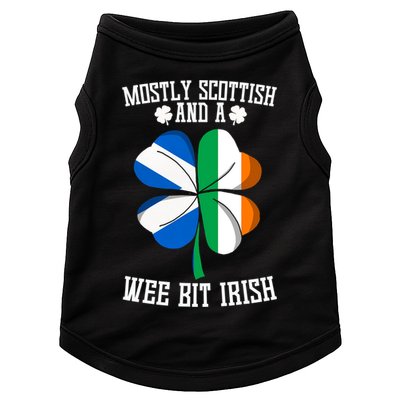 Scottish Wee Bit Irish Scotland St Patricks Day Gifts Flag Doggie Tank