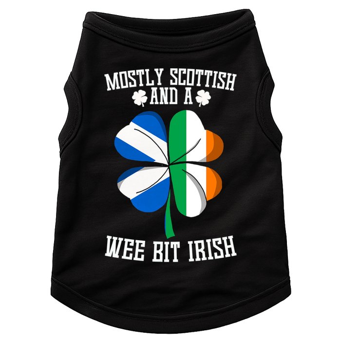 Scottish Wee Bit Irish Scotland St Patricks Day Gifts Flag Doggie Tank