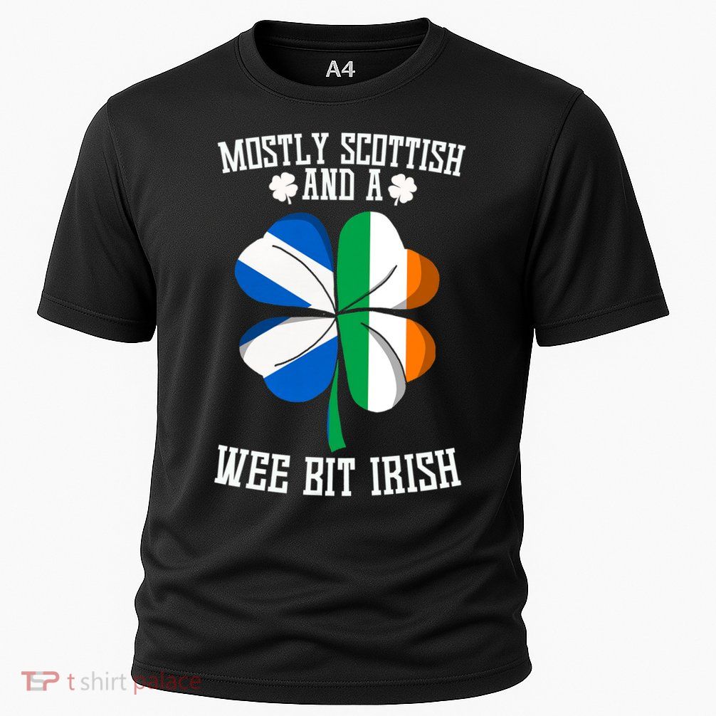 Scottish Wee Bit Irish Scotland St Patricks Day Gifts Flag Performance Shirt