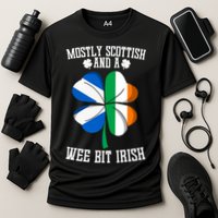Scottish Wee Bit Irish Scotland St Patricks Day Gifts Flag Performance Shirt