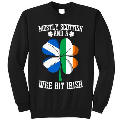 Scottish Wee Bit Irish Scotland St Patricks Day Gifts Flag Sweatshirt