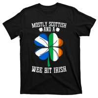 Scottish Wee Bit Irish Scotland St Patricks Day Gifts Flag T-Shirt