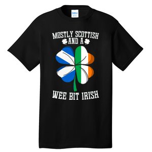 Scottish Wee Bit Irish Scotland St Patricks Day Gifts Flag Tall T-Shirt