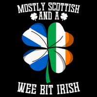 Scottish Wee Bit Irish Scotland St Patricks Day Gifts Flag Drawstring Bag