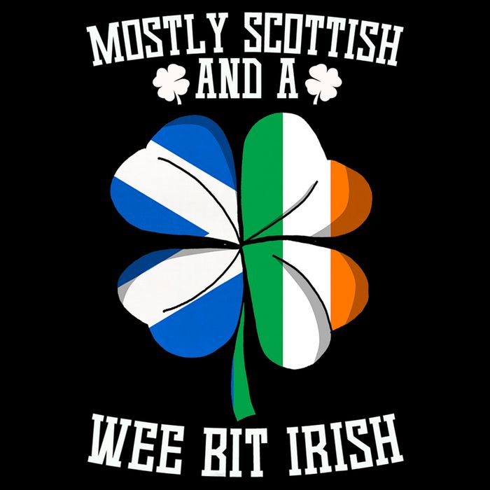 Scottish Wee Bit Irish Scotland St Patricks Day Gifts Flag Drawstring Bag
