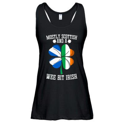 Scottish Wee Bit Irish Scotland St Patricks Day Gifts Flag Ladies Essential Flowy Tank