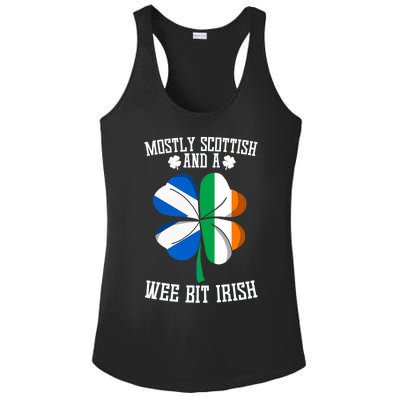 Scottish Wee Bit Irish Scotland St Patricks Day Gifts Flag Ladies PosiCharge Competitor Racerback Tank