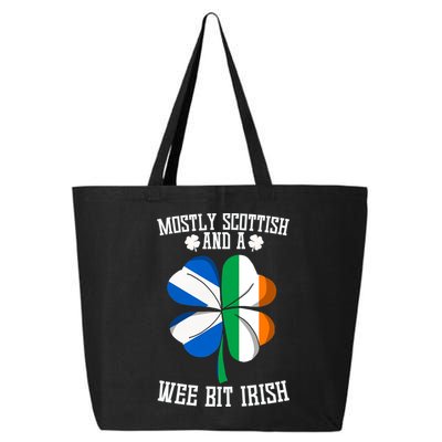 Scottish Wee Bit Irish Scotland St Patricks Day Gifts Flag 25L Jumbo Tote