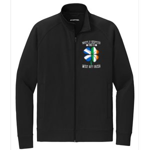 Scottish Wee Bit Irish Scotland St Patricks Day Gifts Flag Stretch Full-Zip Cadet Jacket