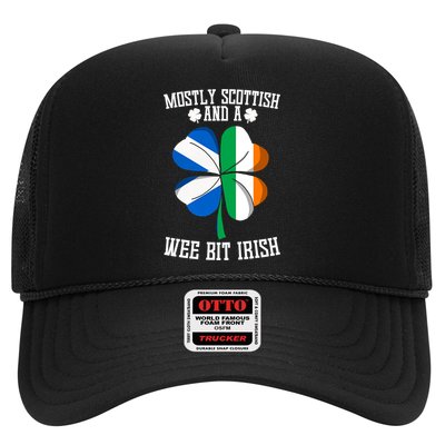 Scottish Wee Bit Irish Scotland St Patricks Day Gifts Flag Trucker Hat