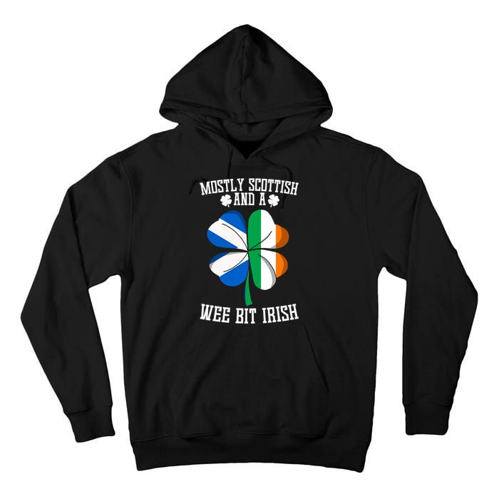Scottish Wee Bit Irish Scotland St Patricks Day Gifts Flag Tall Hoodie