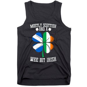 Scottish Wee Bit Irish Scotland St Patricks Day Gifts Flag Tank Top