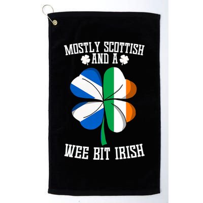 Scottish Wee Bit Irish Scotland St Patricks Day Gifts Flag Golf Towel