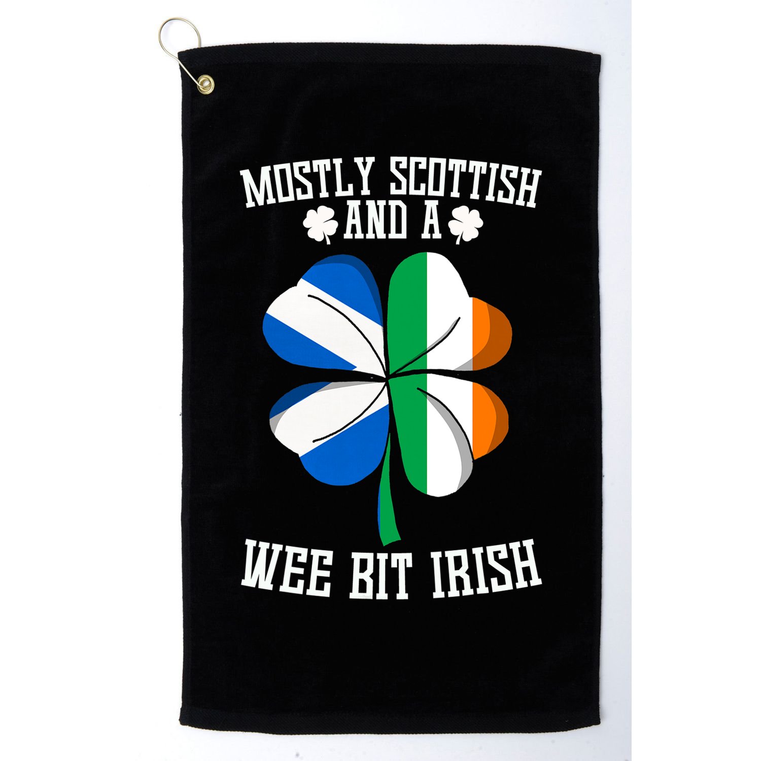 Scottish Wee Bit Irish Scotland St Patricks Day Gifts Flag Golf Towel