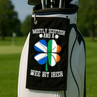 Scottish Wee Bit Irish Scotland St Patricks Day Gifts Flag Golf Towel