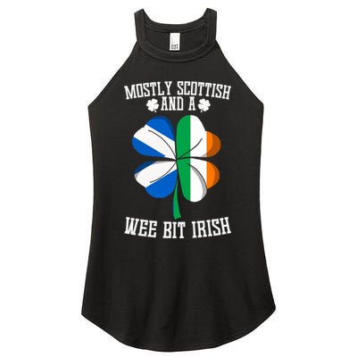 Scottish Wee Bit Irish Scotland St Patricks Day Gifts Flag Women's Perfect Tri Rocker Tank
