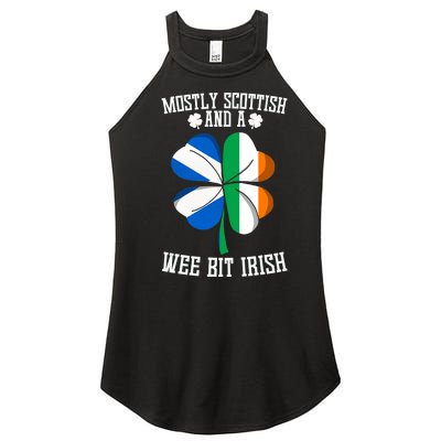 Scottish Wee Bit Irish Scotland St Patricks Day Gifts Flag Women's Perfect Tri Rocker Tank