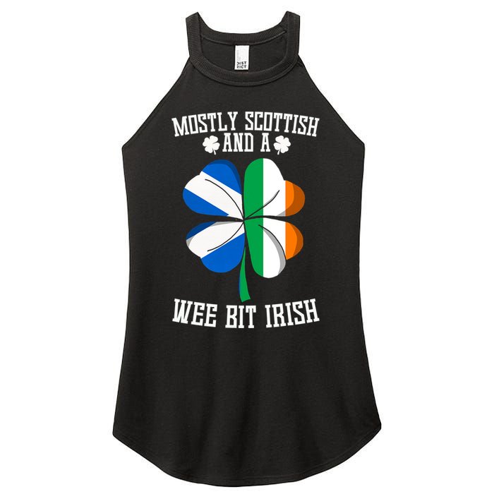 Scottish Wee Bit Irish Scotland St Patricks Day Gifts Flag Women's Perfect Tri Rocker Tank