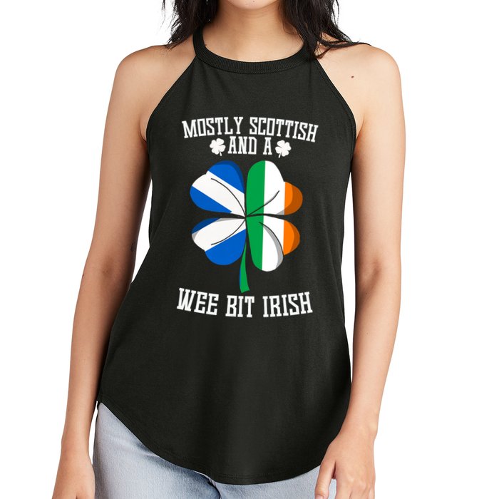 Scottish Wee Bit Irish Scotland St Patricks Day Gifts Flag Women's Perfect Tri Rocker Tank