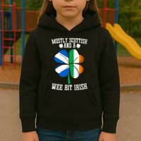 Scottish Wee Bit Irish Scotland St Patricks Day Gifts Flag Kids Hoodie