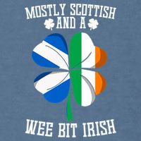 Scottish Wee Bit Irish Scotland St Patricks Day Gifts Flag Garment-Dyed Sweatshirt