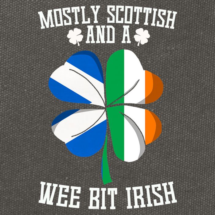 Scottish Wee Bit Irish Scotland St Patricks Day Gifts Flag Cotton Canvas Backpack