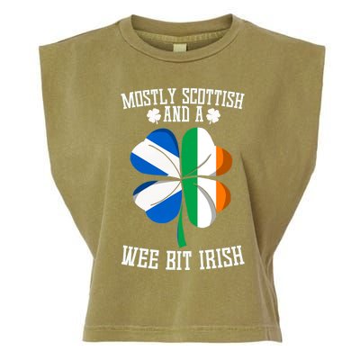 Scottish Wee Bit Irish Scotland St Patricks Day Gifts Flag Garment-Dyed Women's Muscle Tee