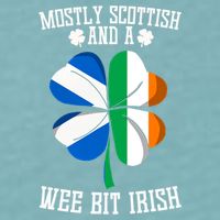 Scottish Wee Bit Irish Scotland St Patricks Day Gifts Flag Sueded Cloud Jersey T-Shirt